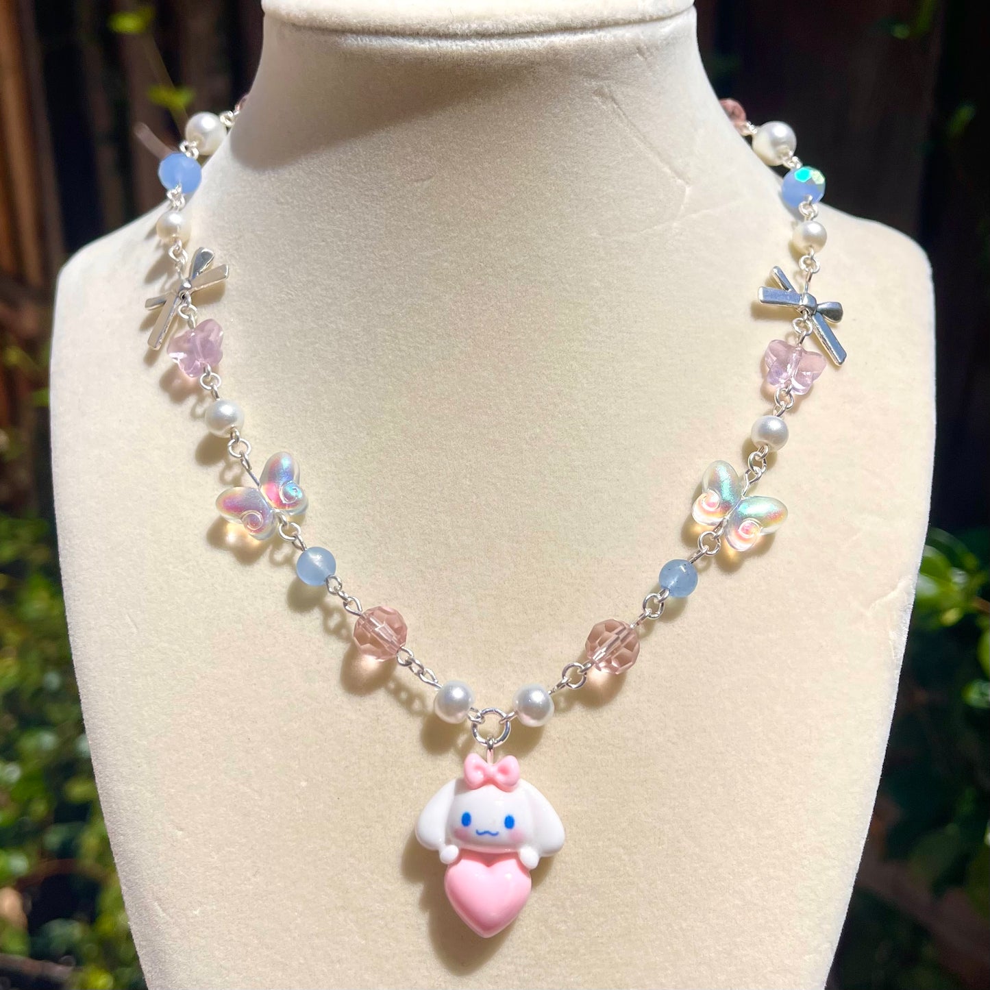 Kawaii Sanrio Inspired Beaded Charm Necklace (Hand-Made)