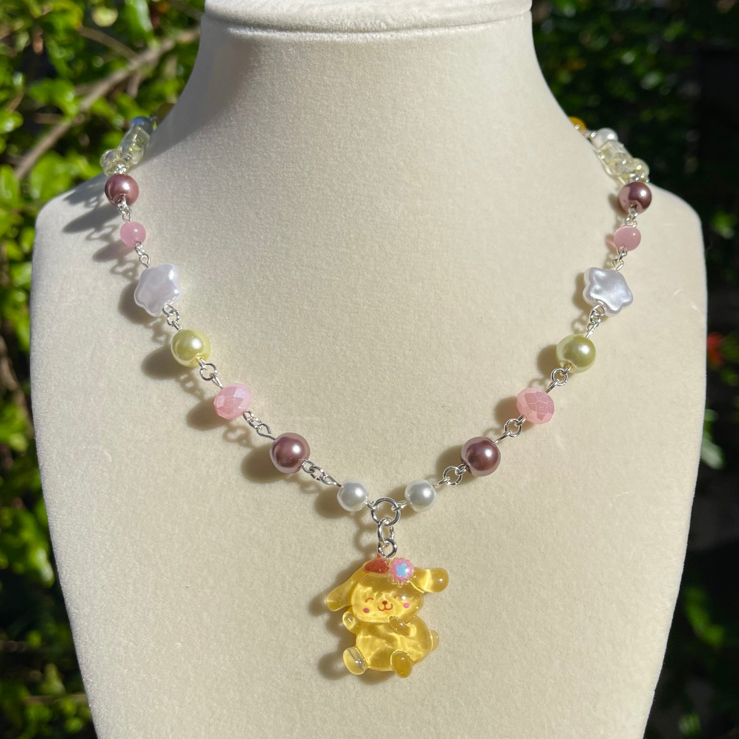 Kawaii Sanrio Inspired Beaded Charm Necklace (Hand-Made)