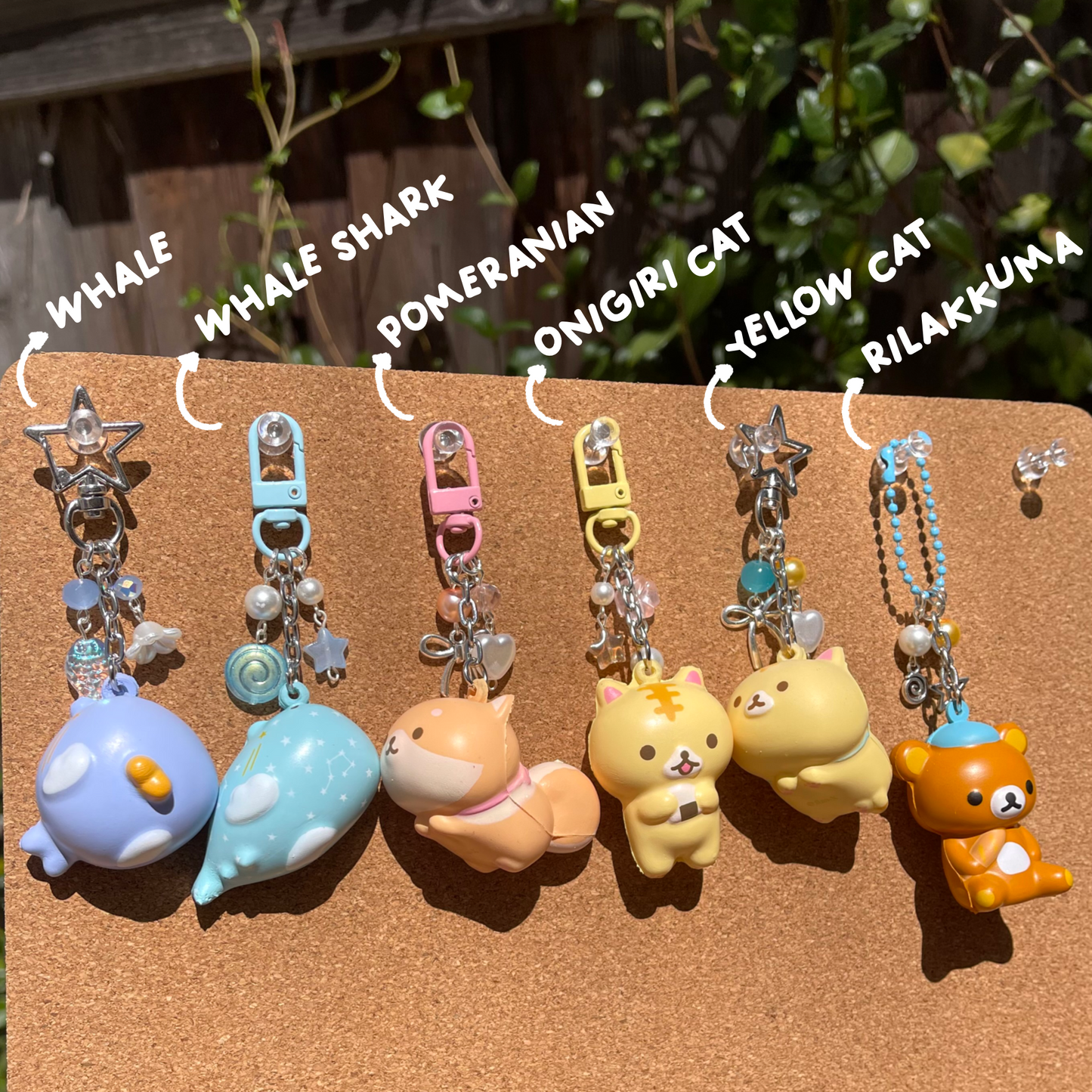Kawaii Squishy Plush Animal Keychains/Phone Charms (Hand-made)
