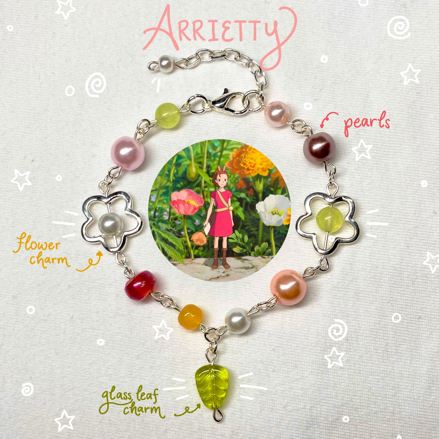 Arrietty Inspired Bracelet / cottagecore bracelet (Hand-Made)