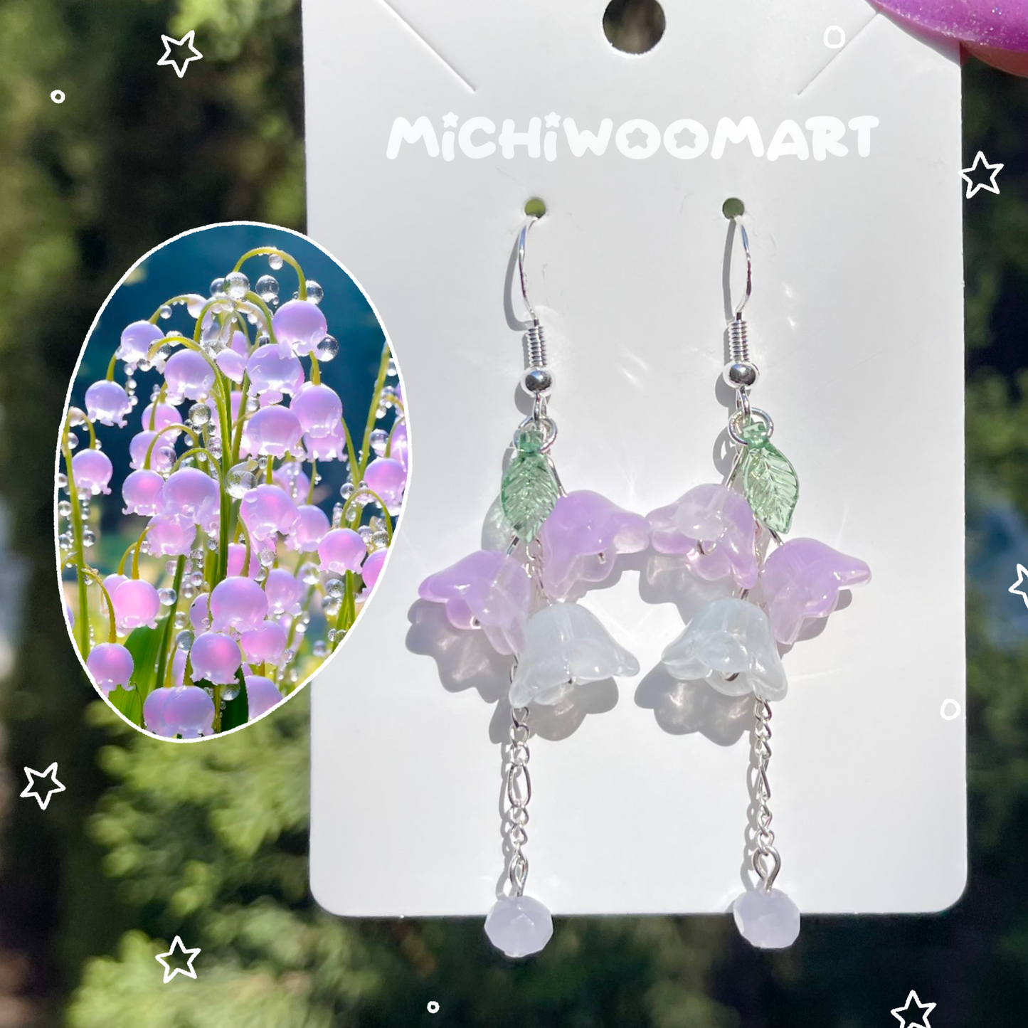 Lily of the Valley Earrings | Floral Drop Earrings (Hand-made)