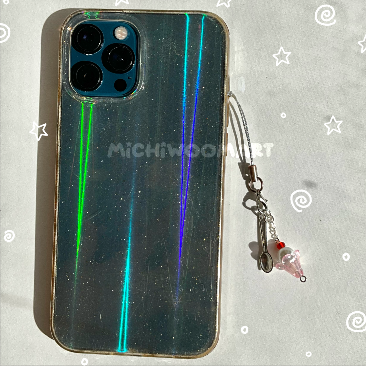 Retro Ice Cream Sundae Keychains/Phone Charms (Hand-made)