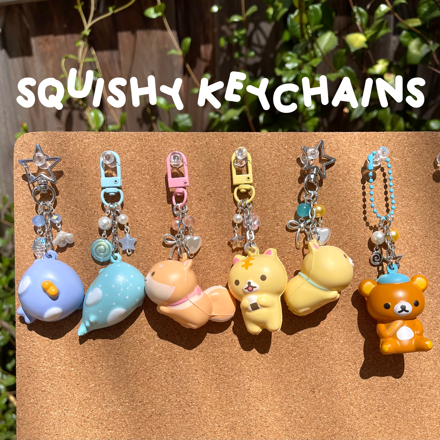 Kawaii Squishy Plush Animal Keychains/Phone Charms (Hand-made)