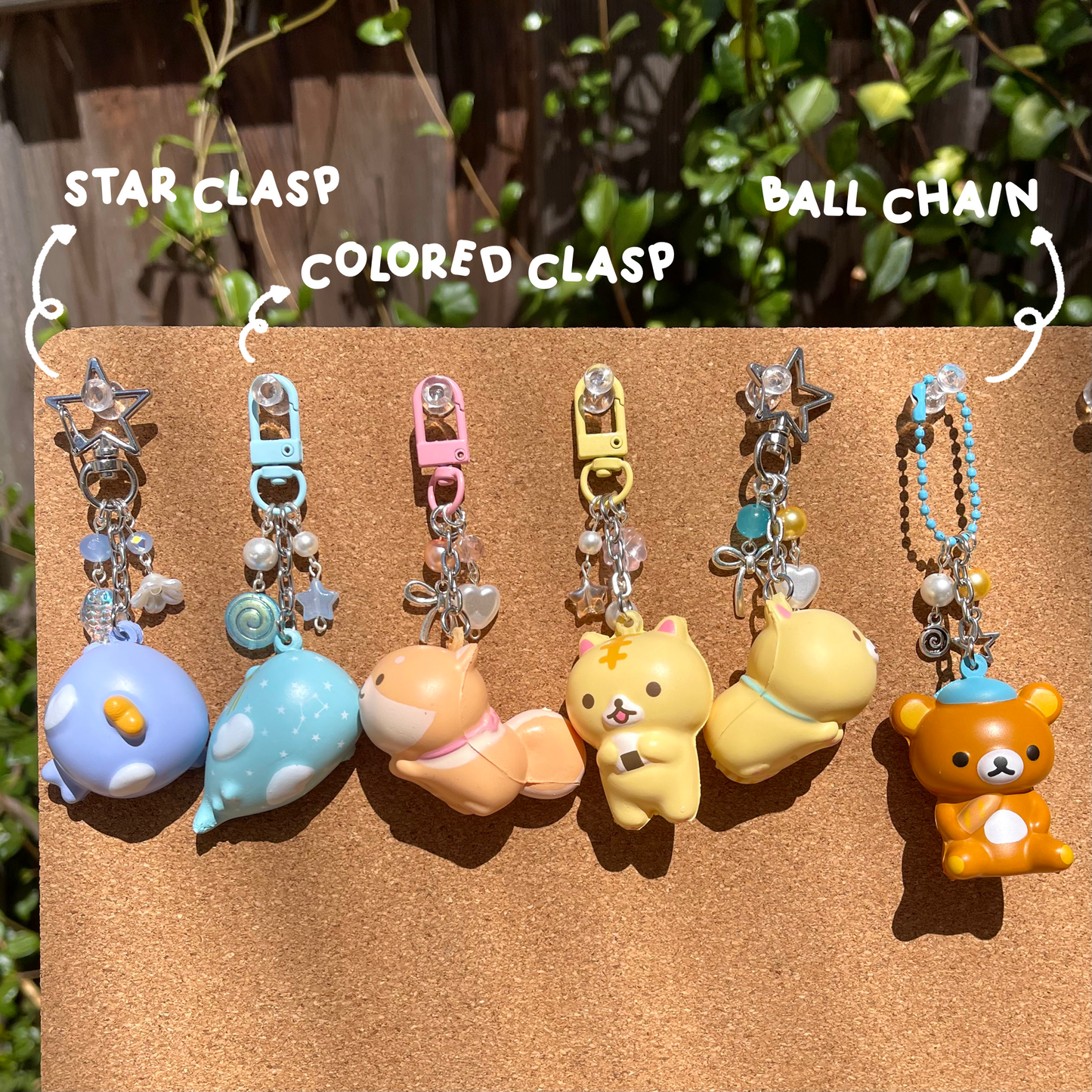 Kawaii Squishy Plush Animal Keychains/Phone Charms (Hand-made)